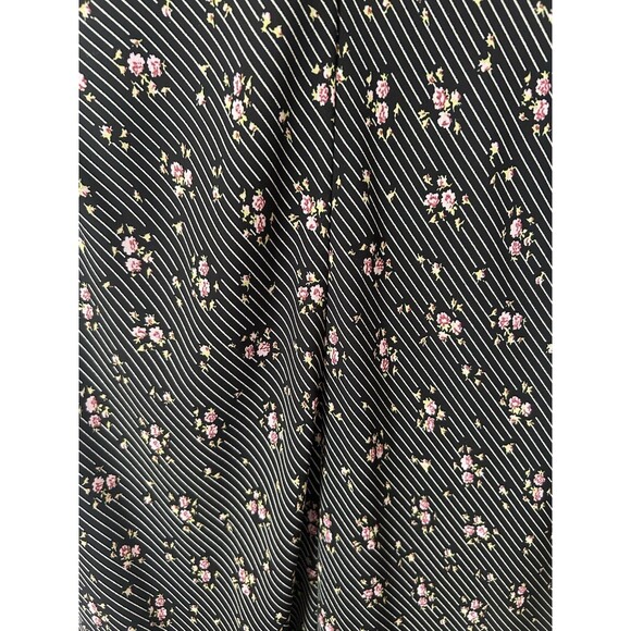 Vtg Jonathan Martin Y2K Asymmetric Midi Maxi Dress 12 Striped Roses Fairy Pinup - Picture 8 of 9